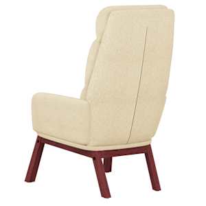 Relaxační křeslo krémové textil - obrázek 5