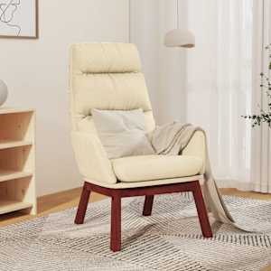 Relaxační křeslo krémové textil - obrázek 1