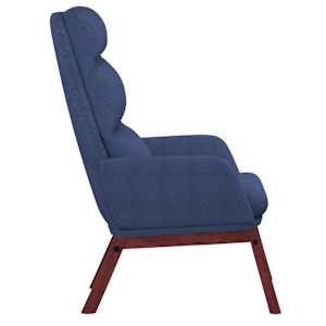 Relaxační křeslo modré textil - obrázek 4