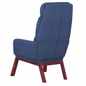 Relaxační křeslo modré textil - obrázek 5