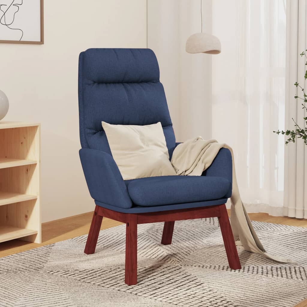 vidaXL Relaxsessel Blau Stoff