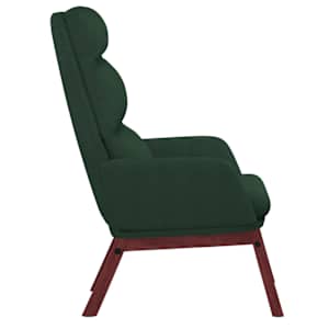 Relaxační křeslo tmavě zelené textil - obrázek 4