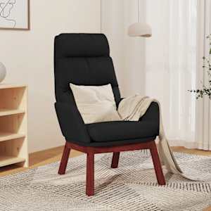 Relaxační křeslo černé textil