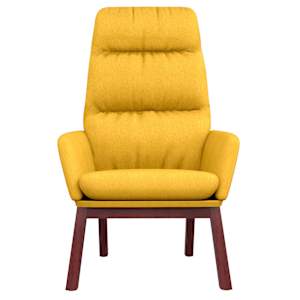 Relaxační křeslo hořčicově žluté textil - obrázek 3