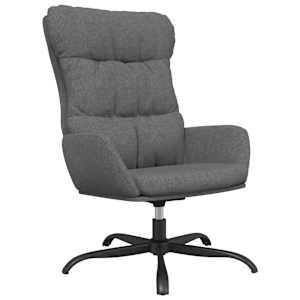 Relaxační křeslo světle šedé textil - obrázek 2