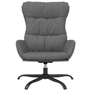 Relaxační křeslo světle šedé textil - obrázek 3