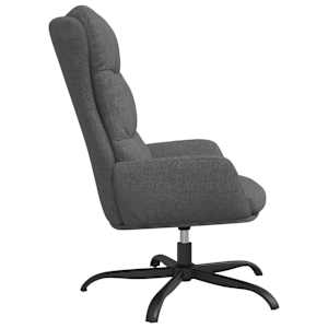 Relaxační křeslo světle šedé textil - obrázek 4