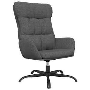 Relaxační křeslo tmavě šedé textil - obrázek 2