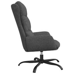 Relaxační křeslo tmavě šedé textil - obrázek 4