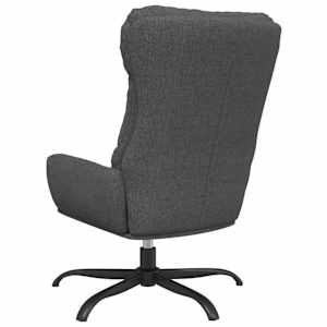 Relaxační křeslo tmavě šedé textil - obrázek 5