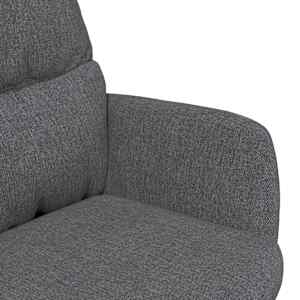 Relaxační křeslo tmavě šedé textil - obrázek 6