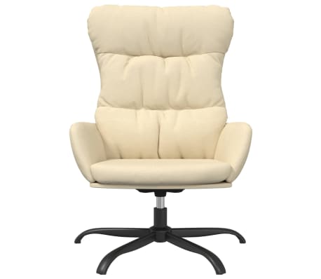 vidaXL Scaun de relaxare, crem, material textil