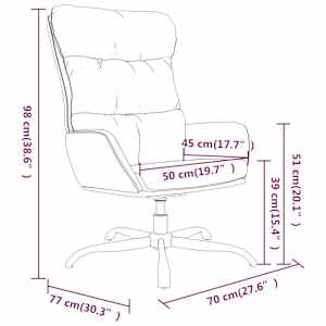 Relaxační křeslo krémové textil - obrázek 8