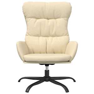 vidaXL Scaun de relaxare, crem, material textil
