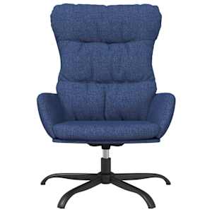Relaxační křeslo modré textil - obrázek 3