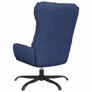Relaxační křeslo modré textil - obrázek 5