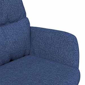 Relaxační křeslo modré textil - obrázek 6