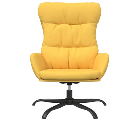 vidaXL atpūtas krēsls, sinepju dzeltens audums