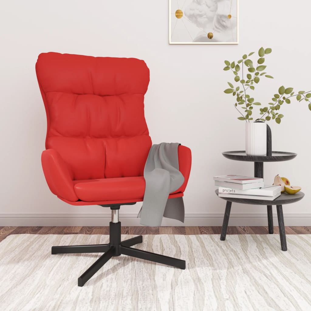Chaise de relaxation Rouge Similicuir