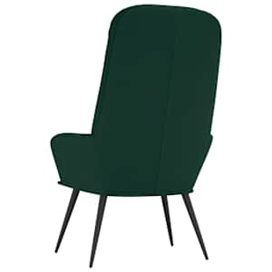 Relaxační křeslo tmavě zelené samet - obrázek 5