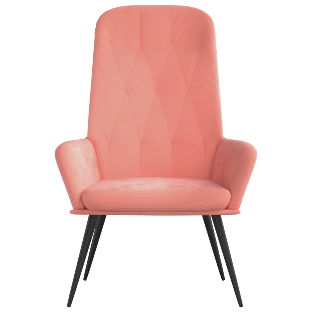 vidaXL Relaxstoel fluweel roze