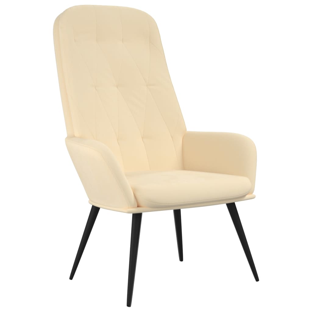 vidaXL Relaxstoel fluweel crèmewit