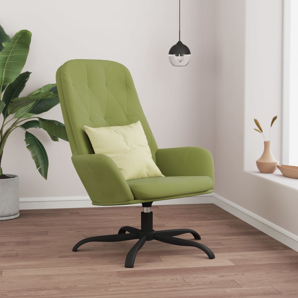 Chaise de relaxation Vert clair Velours