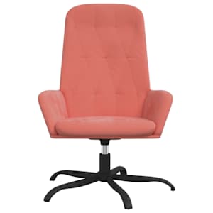 vidaXL Fotel, r&oacute;żowy, obity aksamitem