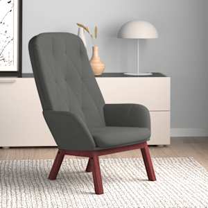 Stol za sproščanje temno siv žamet