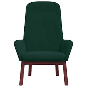 vidaXL Sillón de relax de terciopelo verde oscuro