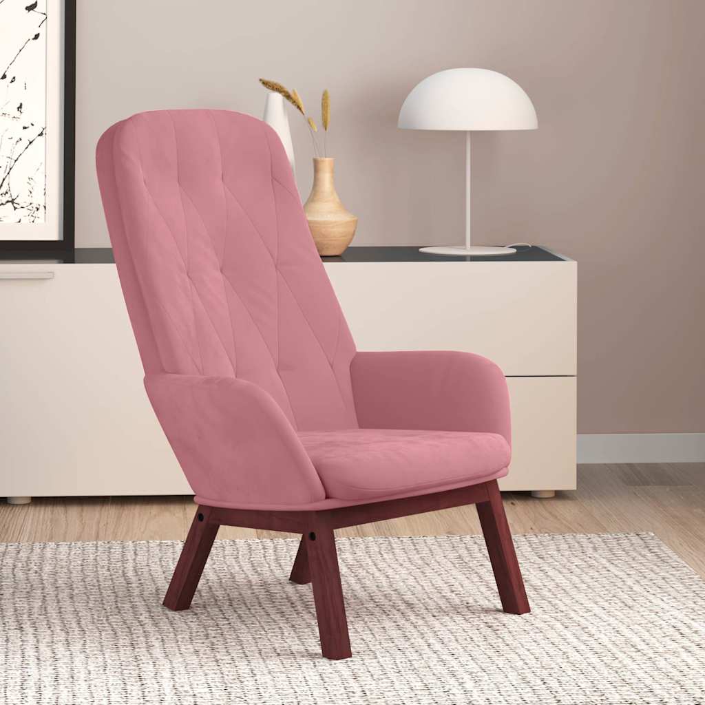vida XL Relaxsessel Rosa Samt