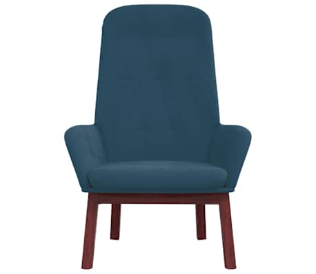 vidaXL Chaise de relaxation Bleu Velours
