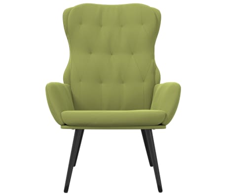 vidaXL atpūtas krēsls, gaiši zaļš samts