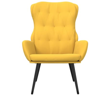 vidaXL Relaxačn&eacute; kreslo horčicovo-žlt&eacute; zamatov&eacute;