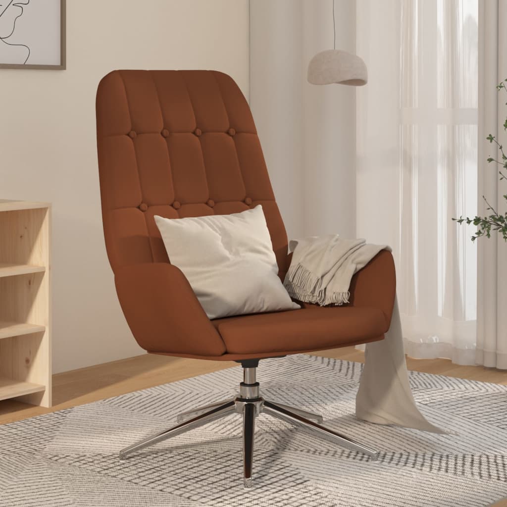Chaise de relaxation Marron Similicuir daim