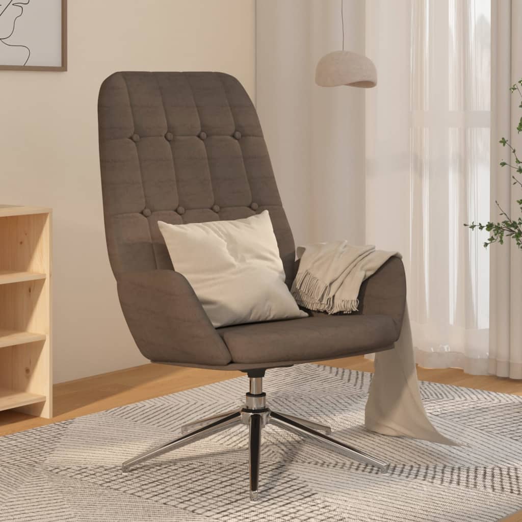 Chaise de relaxation Gris foncé Similicuir daim