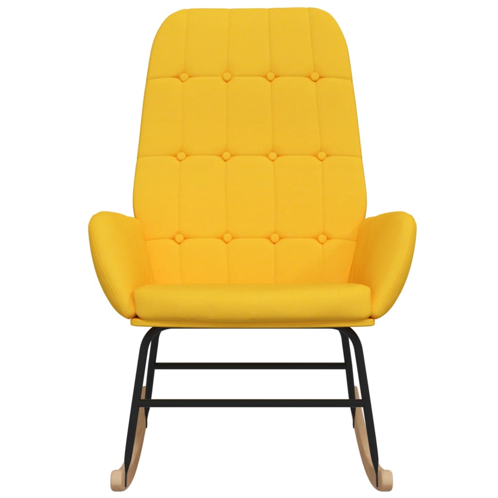 vidaXL Supama kėdė, garstyčių geltonos spalvos, audinys