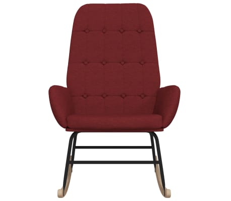 vidaXL Schommelstoel stof wijnrood