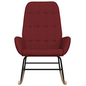 vidaXL Schommelstoel stof wijnrood