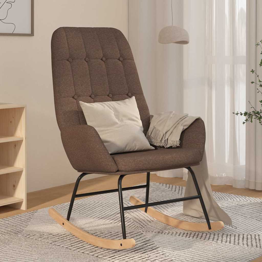 vidaXL Fotel bujany, kolor taupe, tapicerowany tkanin�