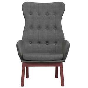 Relaxační židle tmavě šedá textil - obrázek 3