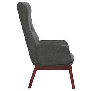 Relaxační židle tmavě šedá textil - obrázek 4