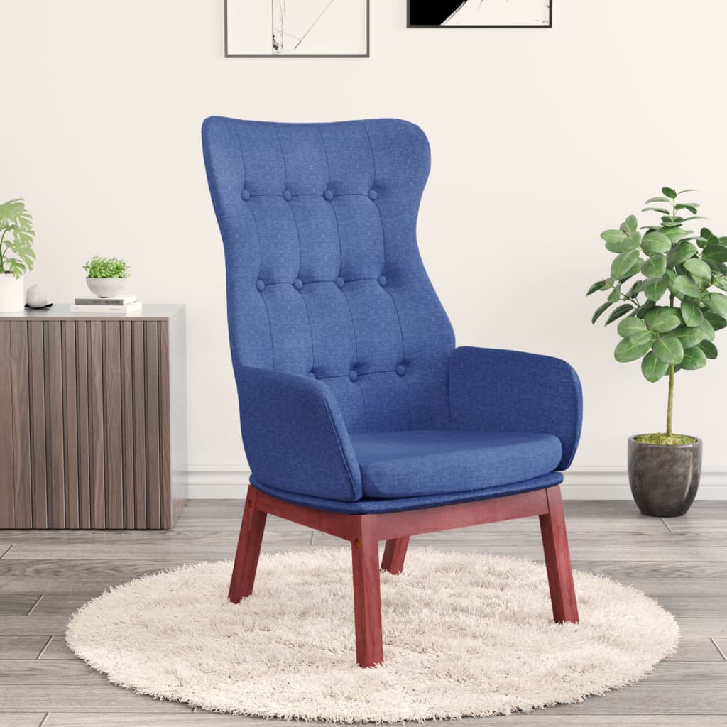 vidaXL Relaxsessel Blau Stoff