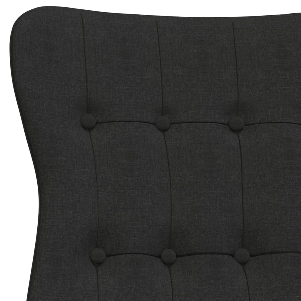 Scaun de relaxare, negru, material textil