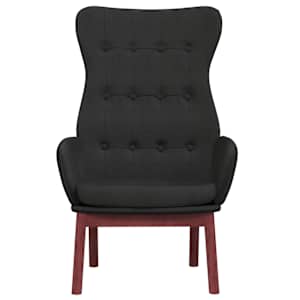Relaxační židle černá textil - obrázek 3
