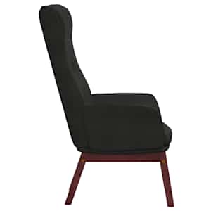 Relaxační židle černá textil - obrázek 4