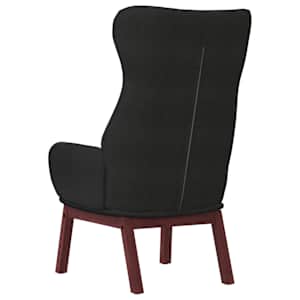 Relaxační židle černá textil - obrázek 5