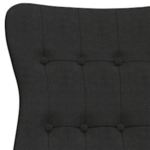 Relaxační židle černá textil - obrázek 6