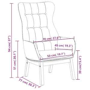 Relaxační židle černá textil - obrázek 7
