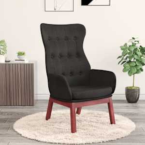 Relaxační židle černá textil - obrázek 1